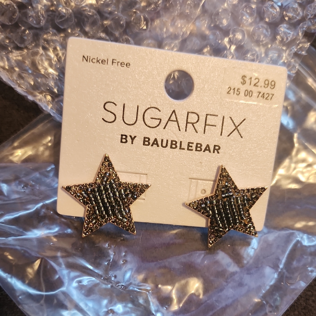 Sugarfix By Baublebar Star Earrings - Gold And Black